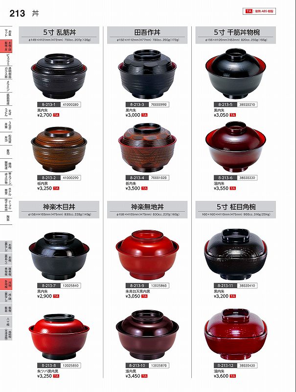 Ramen Bowls - 福井クラフト　TA）5寸乱筋丼　栃内黒　（親）　41000292　やすらぎ　Vol．35