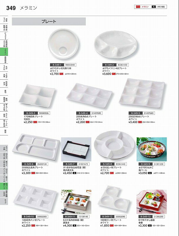 福井クラフト　メラミン）径210タレ付丸取り皿　ホワイト　90053040　やすらぎ　Vol．35