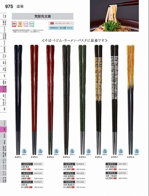 樂天商城 - 福井クラフト　PBT）228　荒彫先太箸　二色金箔　80601850　やすらぎ　Vol．35