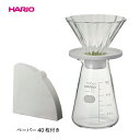 HARIO ハリオ 茶茶ドリッパー・ブーケ サーバーセット CDB-3012-W 茶漉し ペーパーフィルター40枚付き