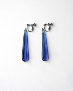 城戸真亜子×HARIO Lampwork Factoryコラボレーションアクセサリー ハリオ Earrings イヤリング Shizuku ブルー HAKD-SB-E-NF