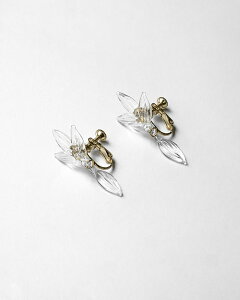 城戸真亜子×HARIO Lampwork Factoryコラボレーションアクセサリー ハリオ Earrings イヤリング Yureha クリア HAKD-YH-E