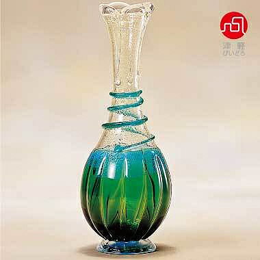 津軽びいどろ 花瓶 石塚硝子 ISHIZUKA GLASS アデリアグラス ADERIA GLASS 津軽びいどろ 秋村花器　春の芽 F79623 花瓶