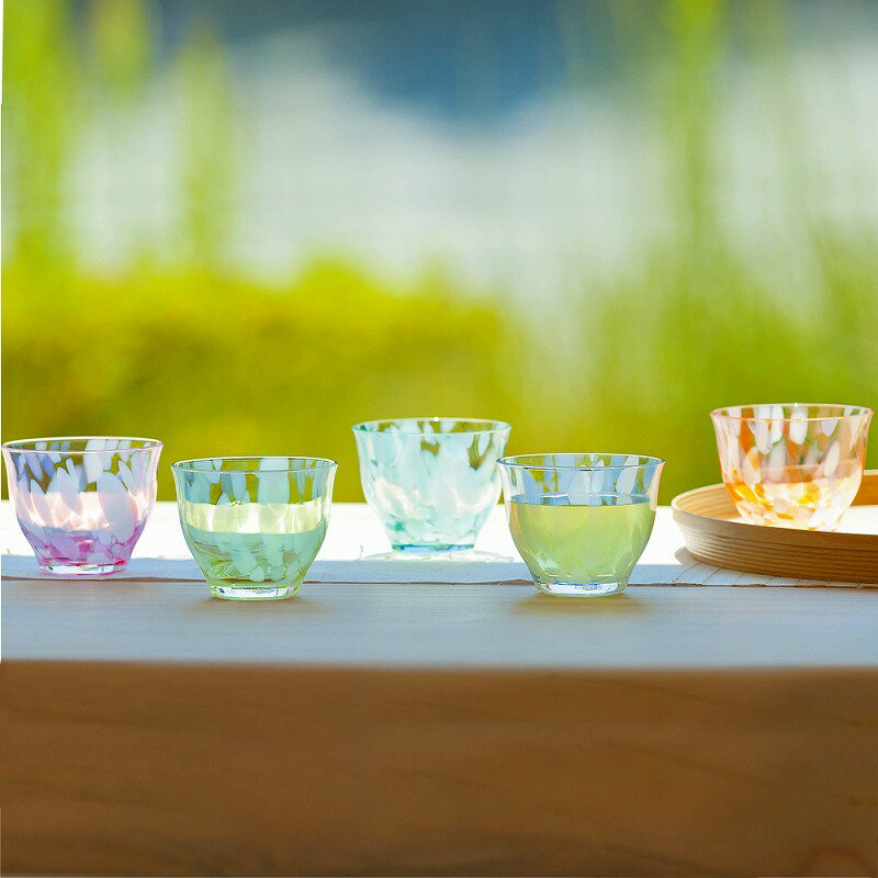 石塚硝子 ISHIZUKA GLASS アデリアグラス ADERIA GLASS 津軽びいどろ ふくらぐらす冷茶 170ml 冷茶グラス タンブラー さくら F71791 そら F71792 みかん F71793 しんめ F71794 ひすい F71795