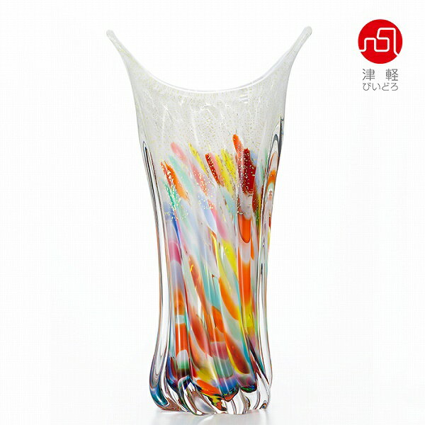 津軽びいどろ 花瓶 石塚硝子 ISHIZUKA GLASS アデリアグラス ADERIA GLASS 津軽びいどろ 金彩花器 ねぶた F75011 花瓶