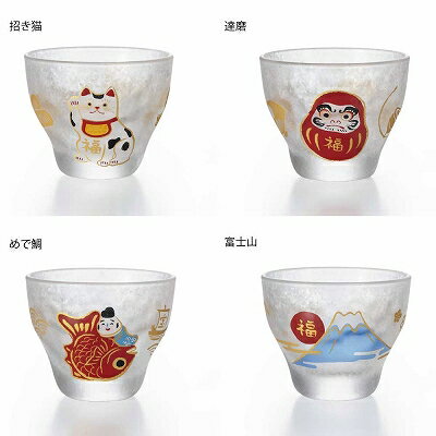 石塚硝子 ISHIZUKA GLASS アデリアグラス ADERIA GLASS めでたmono盃 90ml 杯 招き猫 6081 達磨 6082 めで鯛 6083 富士山 6084