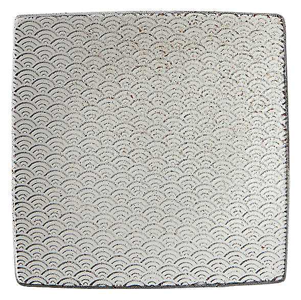 花伝 Vol.11 古代粉引き 青海波 15.5cm正角皿 57683066