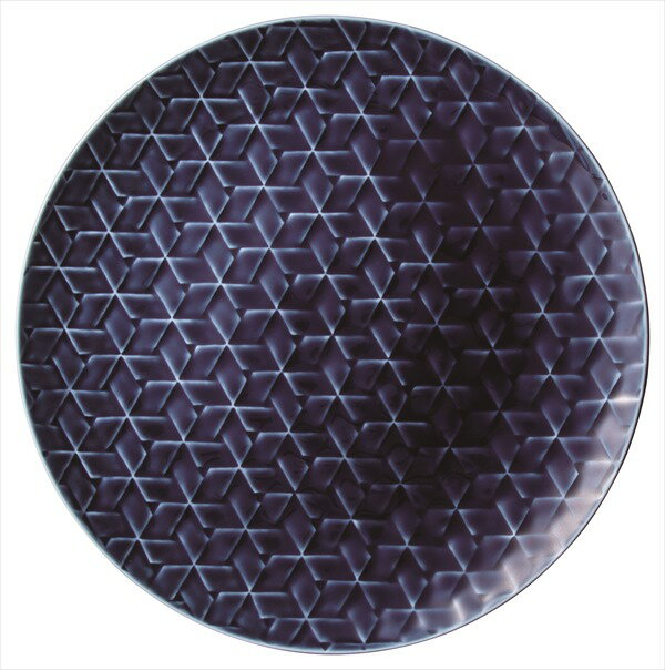 桐井陶器 MODERNO12 網代 28cm丸皿 藍 T028-876-3905 1