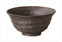桐井陶器 MODERNO12 料亭削り（黒）3.6寸飯碗 T347-26-18