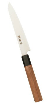 堺菊守　モリブデン和式2　切付ペティ　150mm　ウォルナット柄 CHAF1001