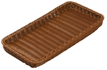 PPラタン　薄型ベーカリーバスケット　ブラウン　20型　BB−4020−BR DBSK3601