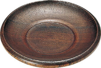 木製玉渕茶托　ふき漆　4寸　8−857