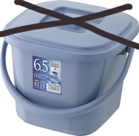 ベルク　角バケツ　6.5KB　本体　ブルー　リス KBKT0701