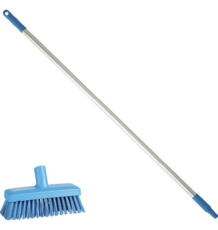 ウ゛ァイカン 7042S コンパクトデッキブラシ ハード 青　（ハンドル付） KDBR1703