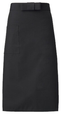 A−1591　ソムリエ前掛　ブラック LMKK3201