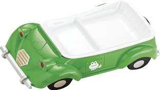 メラミン　お子様ランチ皿　オープンカー　グリーン SNYA0503