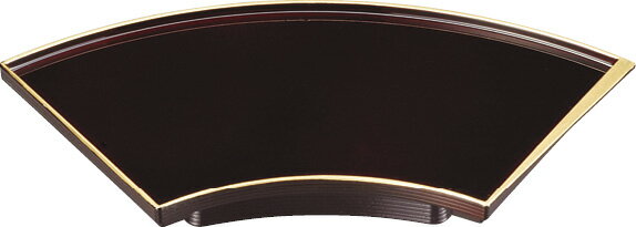 扇面高台盛皿　溜天金 SUAG0701