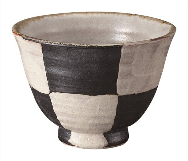 桐井陶器 MODERNO12.5 鉄黒市松 深丼 313-04