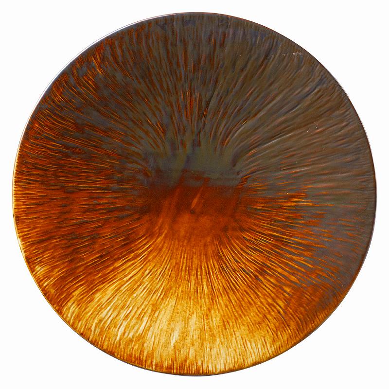 桐井陶器 MODERNO12.5 ラグーン BR 29cm平皿 LA016-AH