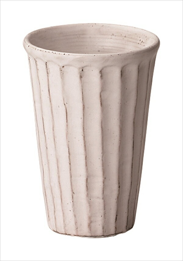 桐井陶器 MODERNO12.5 粉引しのぎカップ 151-0027