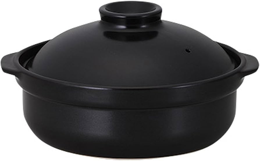 桐井陶器 MODERNO12.5 洋風煮込土鍋 ブラック10号鍋 IH対応 19830060