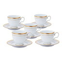 Noritake ノリタケ ティー・コーヒー碗皿セット（5客） ティーカップ コーヒーカップ カップ&ソーサー ハンプシャーゴールド HAMPSHIRE GOLD F91988/4335 4335L/F91988 ハンプシャープラチナ HAMPSHIRE PLATINUM F91988/4336 4336L/F91988