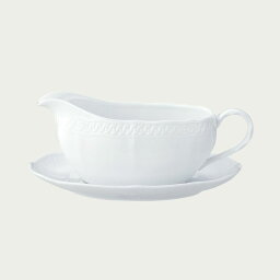 Noritake ノリタケシェール ブラン グレービーボート&ソーサー 530ml 94841/1655 1655L/94841 ソースポット