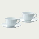 Noritake ノリタケ シェール ブラン ティー コーヒー碗皿ペアセット 215ml P94887/1655 1655L/P94887 ティーカップ コーヒーカップ カップ＆ソーサー