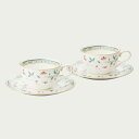 Noritake ノリタケ 花更紗 ティー・コーヒー碗皿ペア カップ＆ソーサーペア 225ml P59387A/4409 4409L/P59387A ティーカップ コーヒーカップ