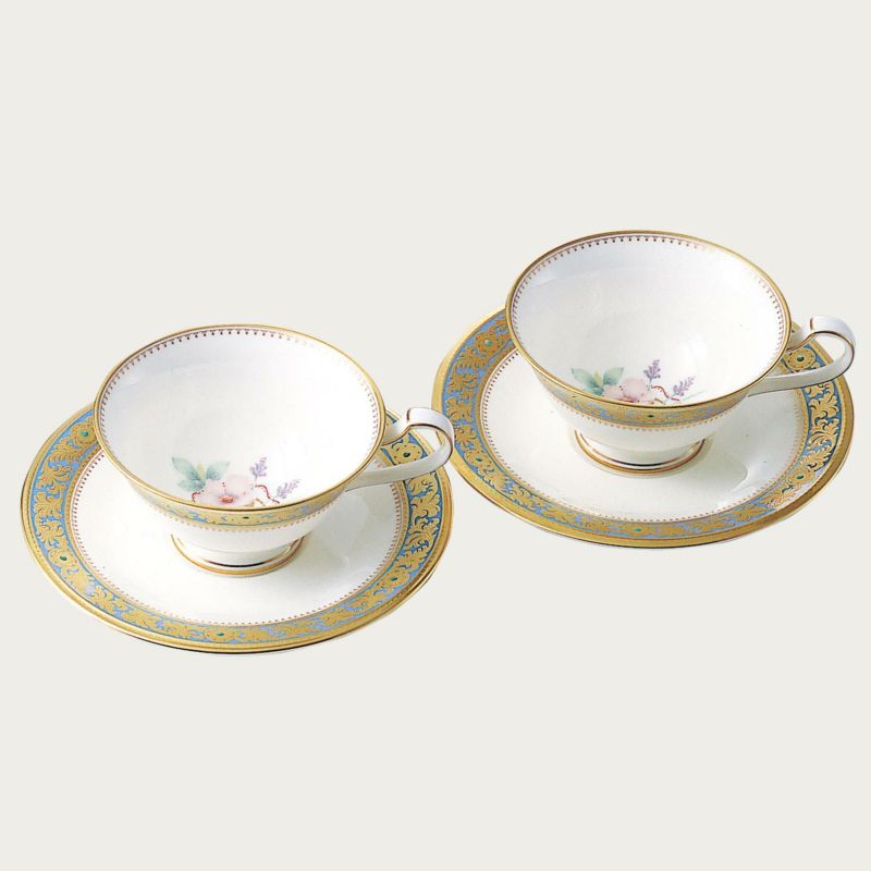 Noritake ノリタケ グランブロシェ ティー・コーヒー碗皿ペアセット カップ＆ソーサーペア 220ml 4465-2J/Y6988Y6988/4465-2 ティーカップ コーヒーカップ