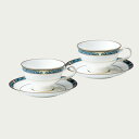 Noritake ノリタケ エセックスコート ティー・コーヒー碗皿ペアセット カップ＆ソーサーペア 190ml P97221/4727 4727L/P97221 ティーカップ コーヒーカップ