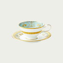 Noritake ノリタケ ジョージアンターコイズ ティー・コーヒー碗皿 カップ＆ソーサー 220ml T59587/4857 4857J/T59587 コーヒーカップ ティーカップ