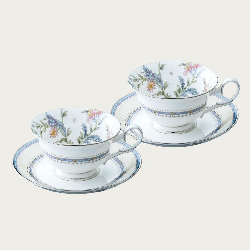 Noritake ノリタケ ジャルダン フルーリ ティー・コーヒー碗皿ペアセット カップ＆ソーサーペア 215ml P50717A/4910 4910L/P50717A ティーカップ コーヒーカップ【あす楽対応】