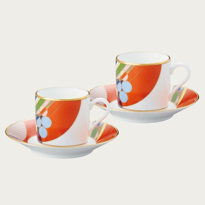Noritake ノリタケ フランク・ロイド・ライト デザイン テーブルウェア(マーチバルーンズ) コーヒー碗皿ペアセット コーヒーカップ＆ソーサーペア 125ml WP59881/4947 4947J/WP59881