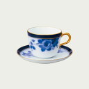大倉陶園 ブルーローズ(8011R) モーニングカップ&ソーサー 295ml 26C/8011R 8011R/26C コーヒーカップ カップ&ソーサー