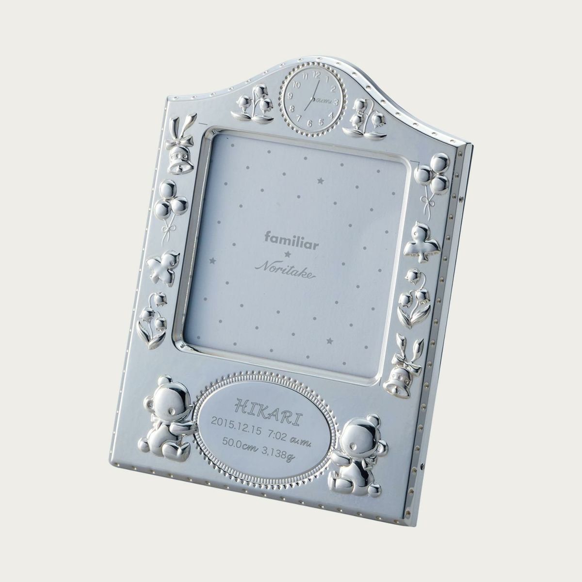 Noritake ノリタケ ファミリア×ノリタケ シルバーコレクション バースデーレコードフォトフレーム［銀製 Silver970］　T180892/FA970 FA970M/T180892 写真立て