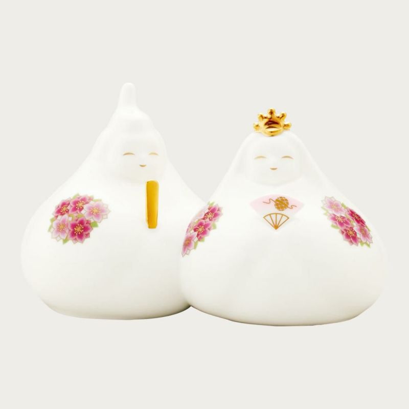 Noritake ノリタケ 桃の節句 ひな人形 （小） 桃の花 AC500/TK336 置物