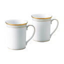 Noritake ノリタケ マグカップペアセット 310cc ハンプシャーゴールド HAMPSHIRE GOLD P91332/4335 4335L/P91332 ハンプシャープラチナ HAMPSHIRE PLATINUM P91332/4336 4336L/P91332