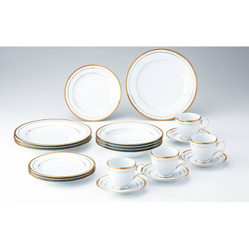 Noritake ノリタケ ティーセット ホームセット 20PCセット 27cm 21cm 23cm プレート ティー・コーヒー碗皿 ハンプシャーゴールド HAMPSHIRE GOLD P020LHB/4335 4335L/P020LHB ハンプシャープラチナ HAMPSHIRE PLATINUM P020LHB/4336 4336L/P020LHB