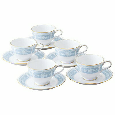 Noritake ノリタケ LACEWOOD GOLD レースウッドゴールド ティー・コーヒー碗皿セット（5客） H9587A/1507 1507L/F94487 カップ&ソーサー コーヒーカップ ティーカップ