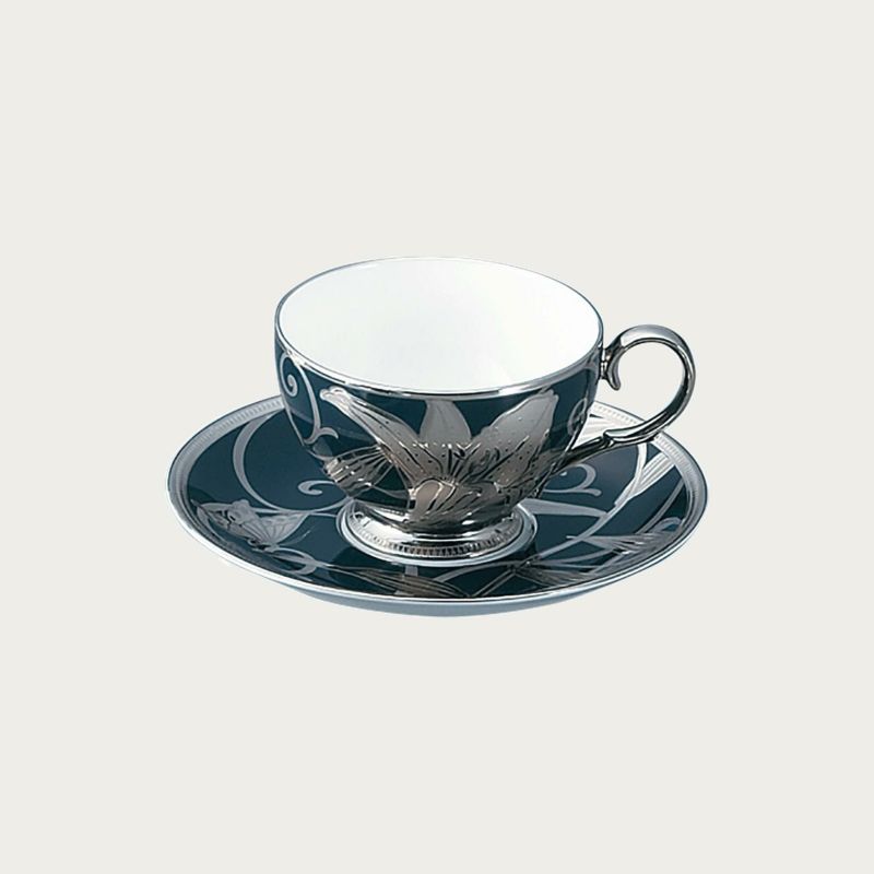 Noritake ノリタケ花銀彩百合 ティー・コーヒー碗皿 240ml T50787/4697 4697/T50787 ティーカップ コーヒーカップ カップ&ソーサー