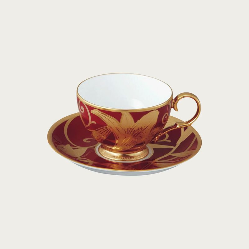 Noritake ノリタケ 花金彩百合 ティー・コーヒー碗皿 250ml T50787/4697-1 4697-1J/T50787 ティーカップ コーヒーカップ カップ&ソーサー