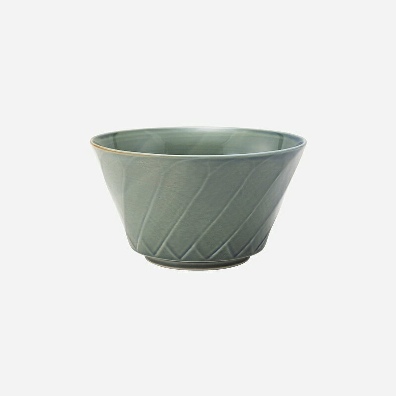 Other Tableware - 西海陶器 彫刻紋(藍墨)ボウル 斜め彫・大 11107 波佐見焼 3個セット