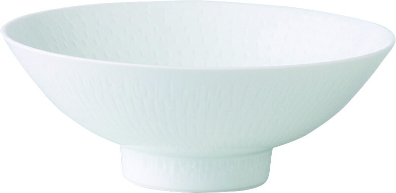 西海陶器 彫刻紋(白磁)平碗 カンナ彫・中 11423 波佐見焼 3個セット