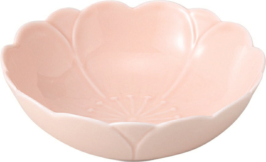 西海陶器 さくら 小鉢 桃釉 12100 波佐見焼 3個セット