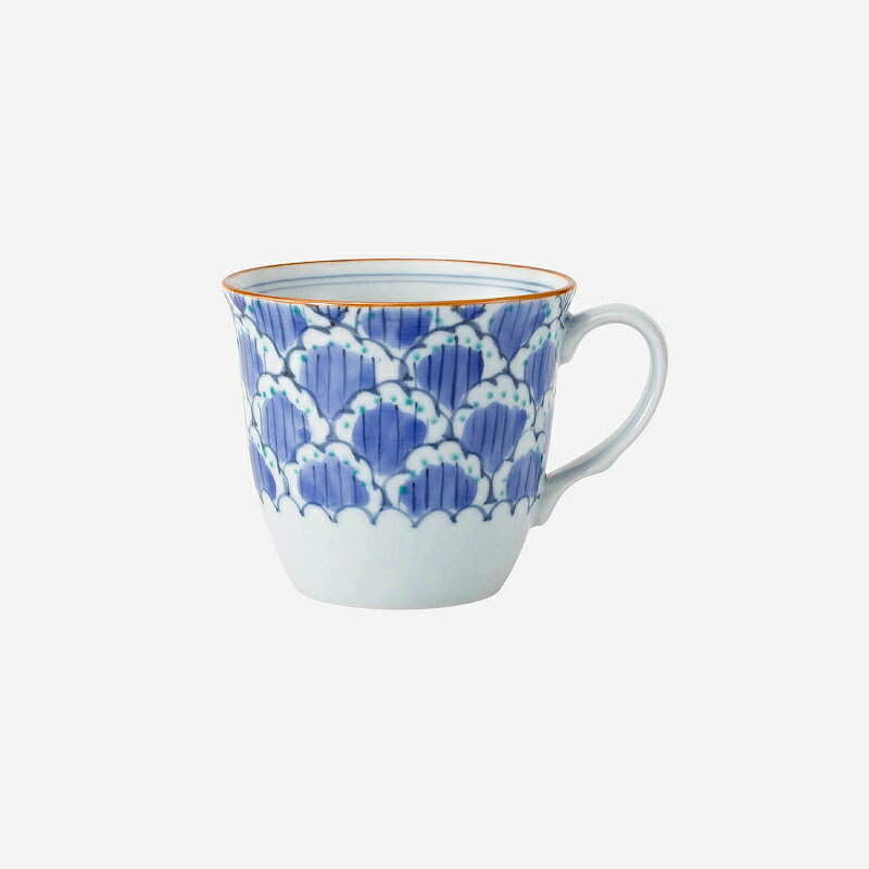 西海陶器 花弁 マグ 青 25420 波佐見焼