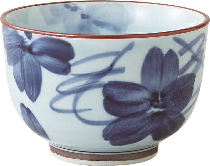 西海陶器 染花紋 京仙茶 64398 波佐見焼 5個セット