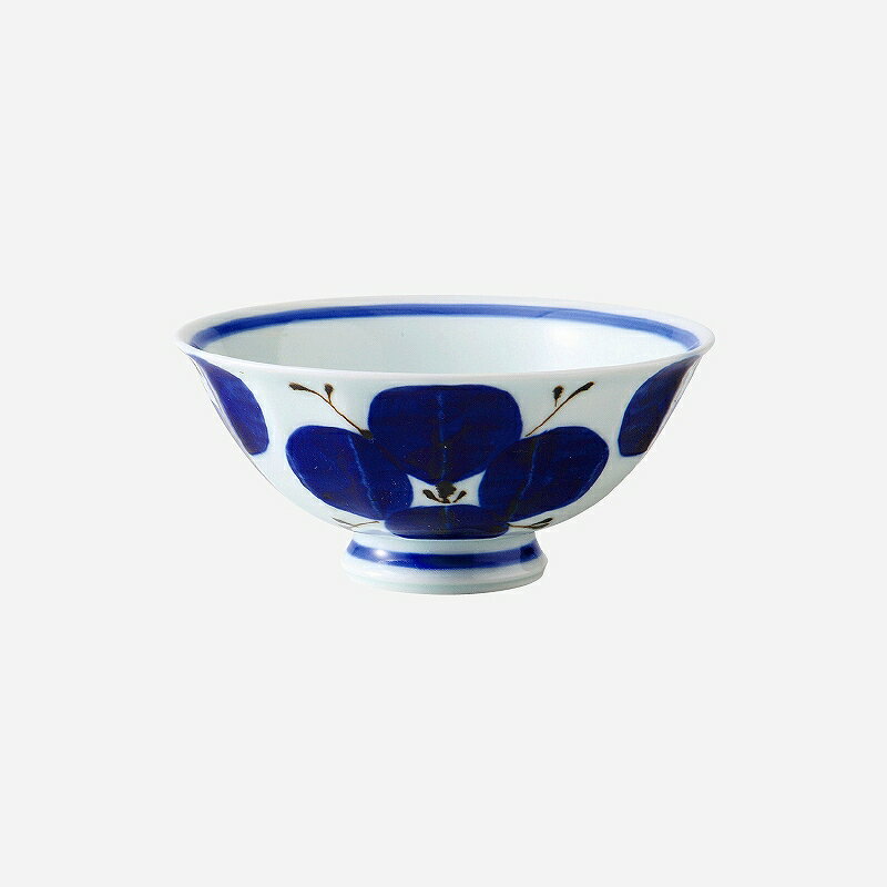 樂天商城 - 西海陶器 四方花絵 面取軽量飯碗 大・青 74015 波佐見焼 5個セット