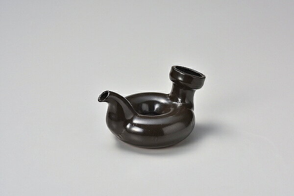 三陶 萬古焼 耐熱燗瓶 360ml 酒器 熱燗 焼酎 黒釉 16569 鉄釉 16570