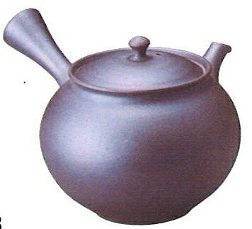 三陶 常滑焼 徳太 焼締丸形無地急須 350ml 18953